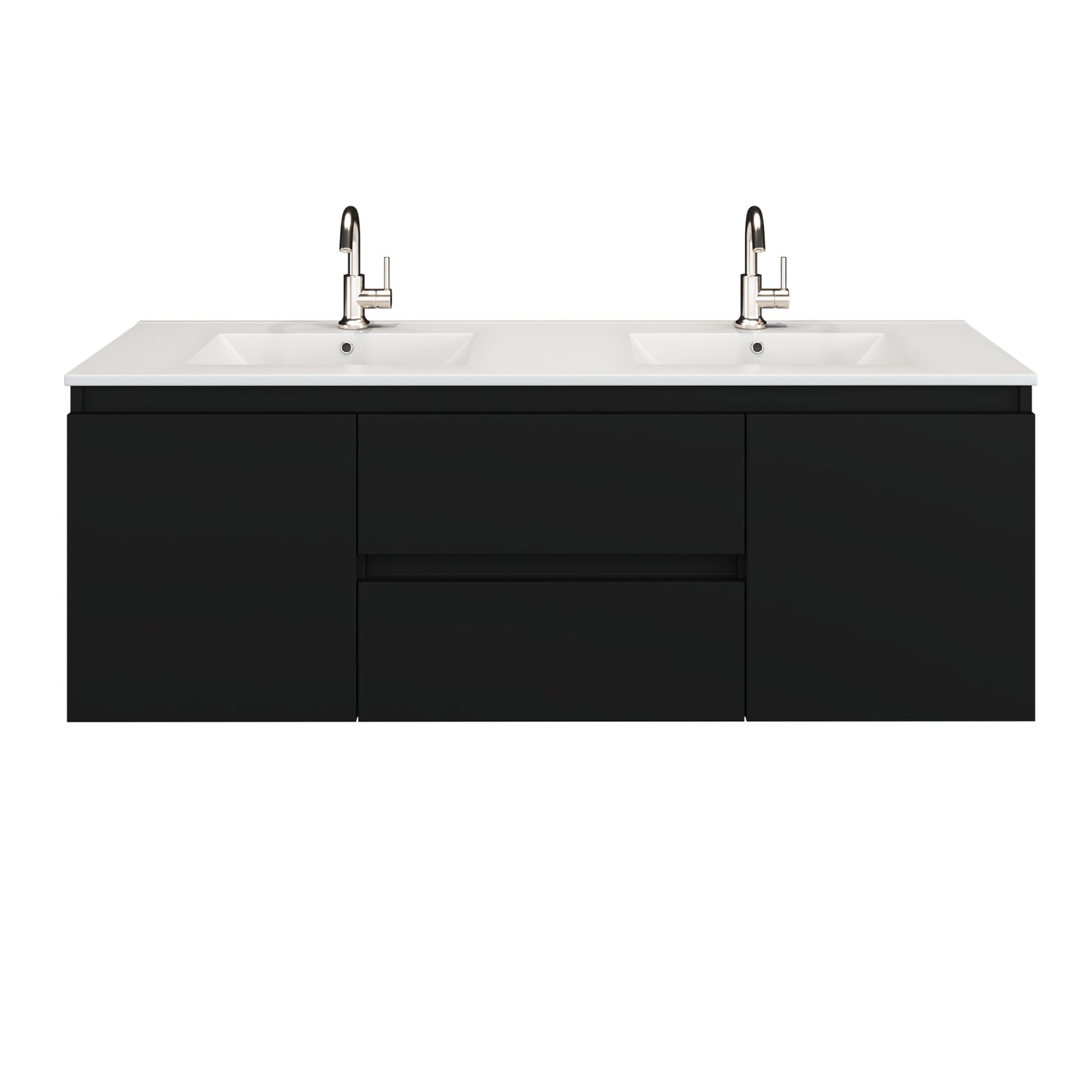 Salt 60" Double SInk Bathroom Vanity with integrated counter top