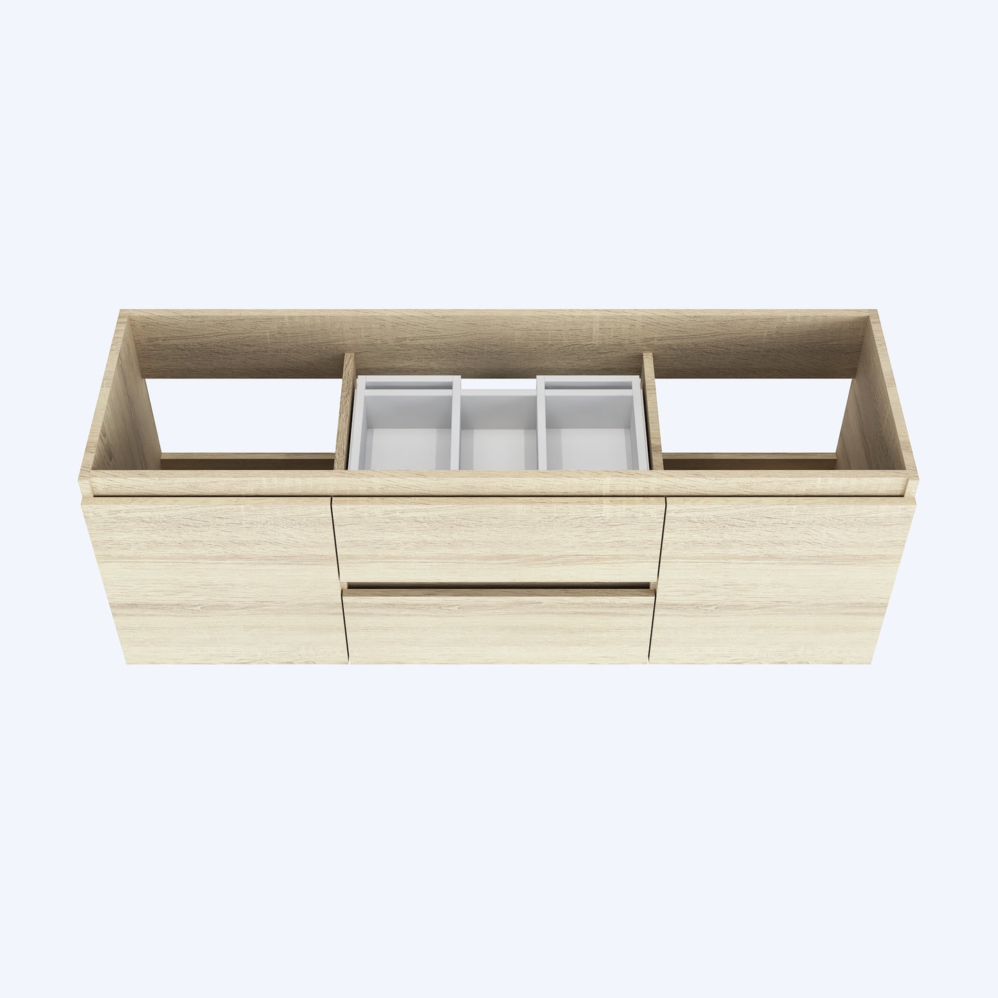 Salt 60" Double Sink Bathroom Vanity Cabinet Only