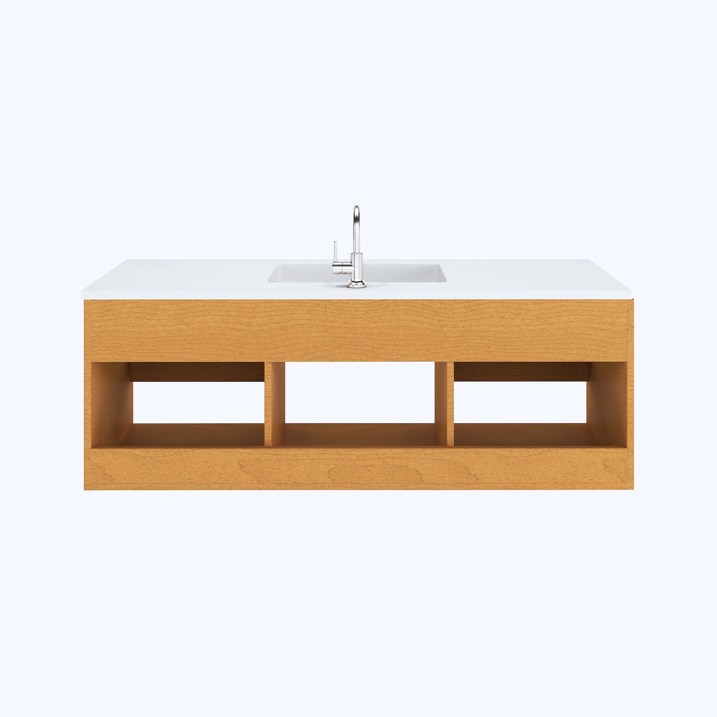 Salt 60" Single Sink Bathroom Vanity with integrated counter top