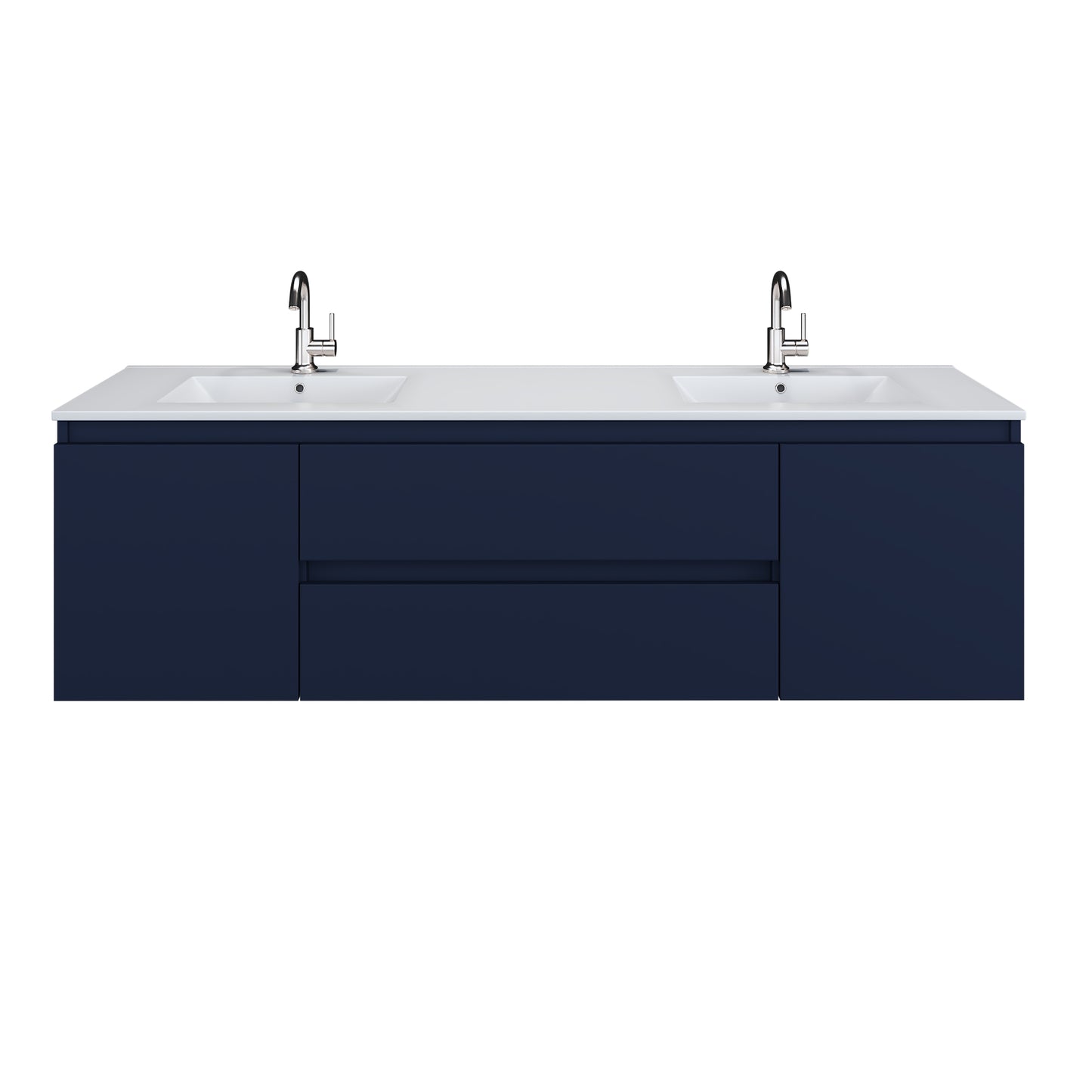 Salt 72" Double Sink Bathroom Vanity with integrated counter top