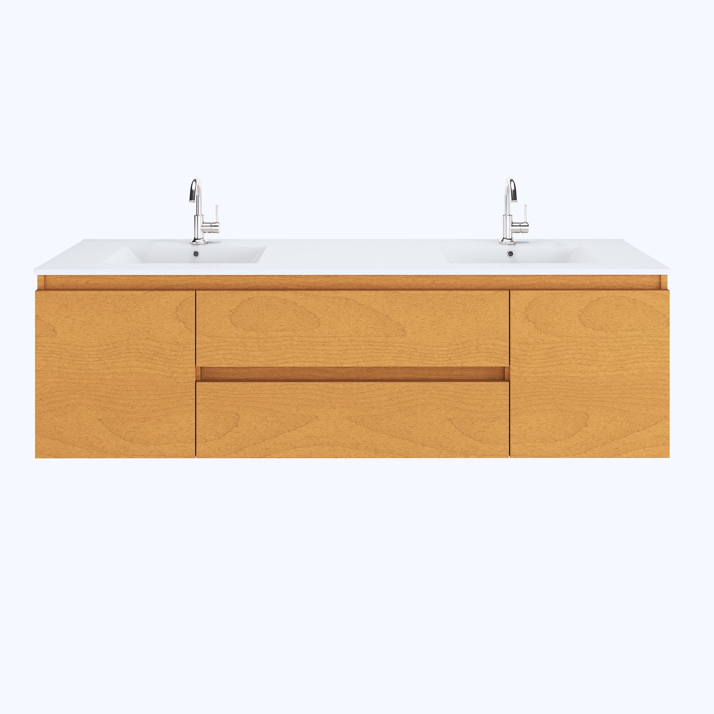 Salt 72" Double Sink Bathroom Vanity with integrated counter top