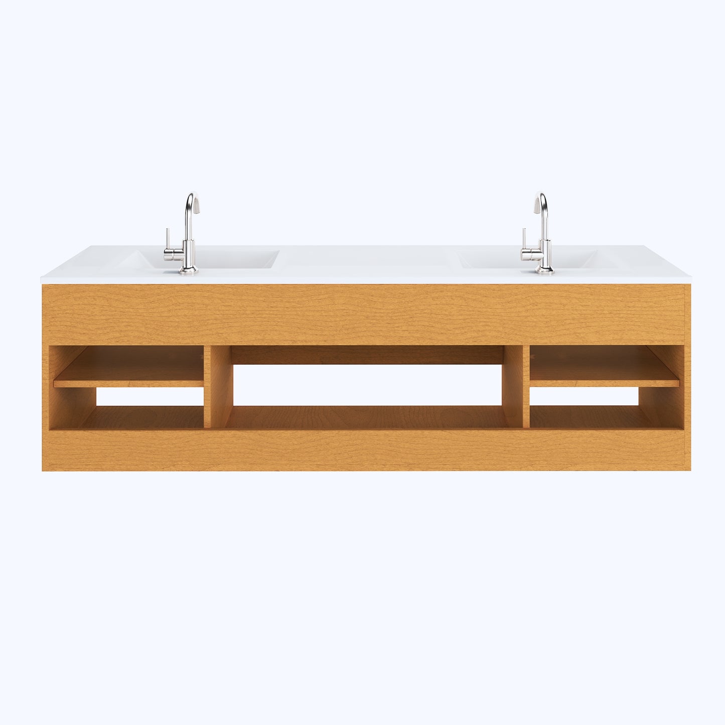 Salt 72" Double Sink Bathroom Vanity with integrated counter top