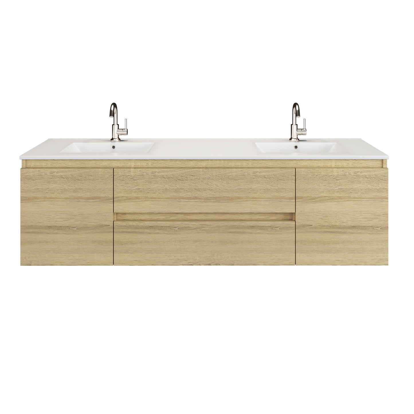 Salt 72" Double Sink Bathroom Vanity with integrated counter top