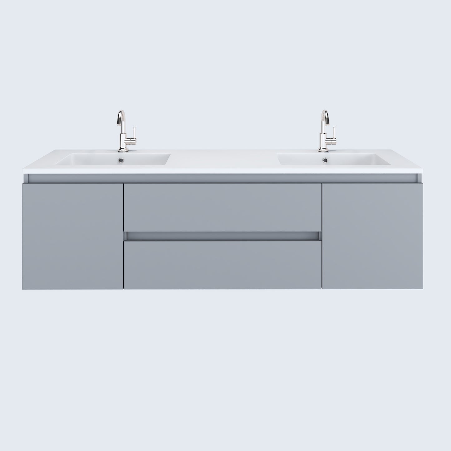 Salt 72" Double Sink Bathroom Vanity with integrated counter top