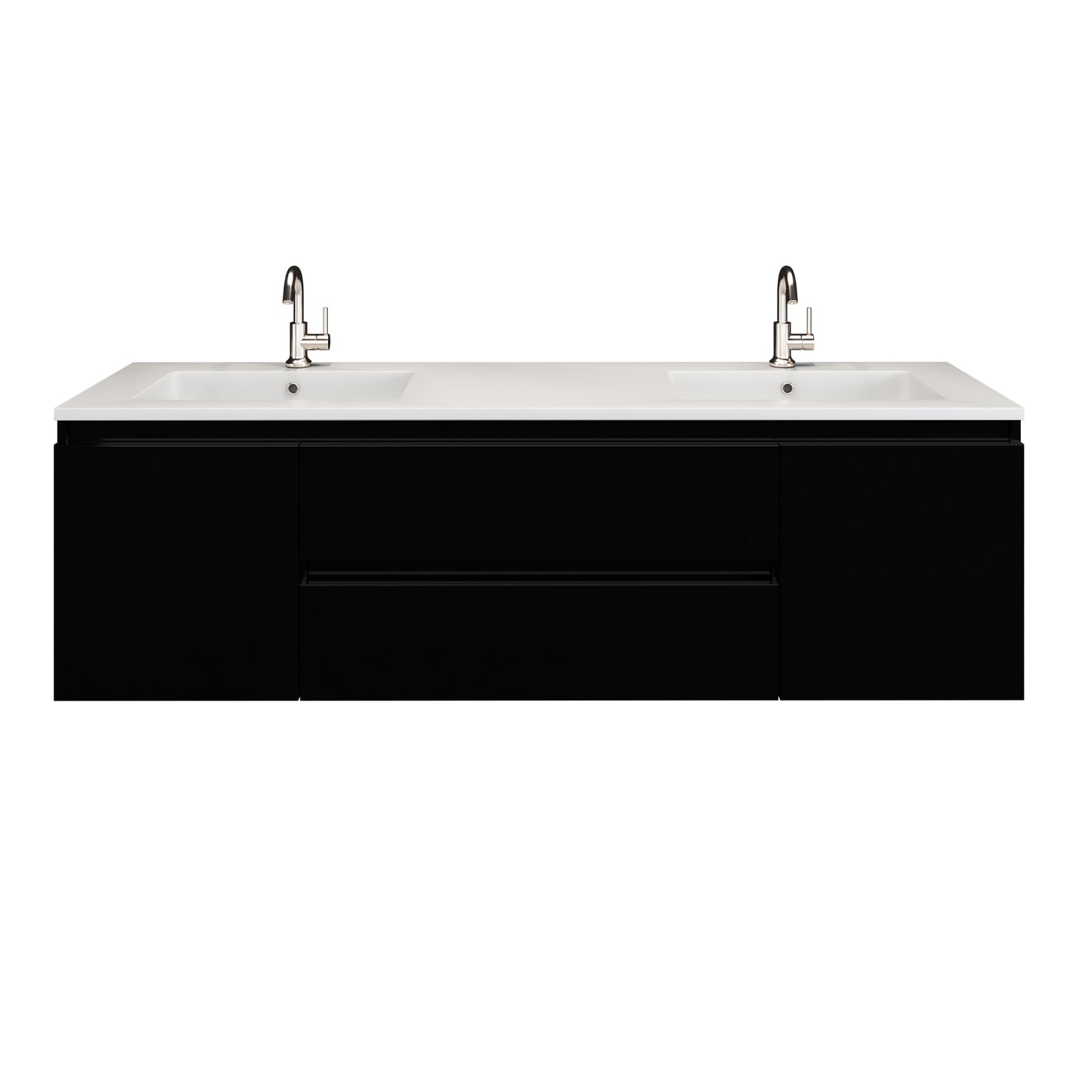 Salt 72" Double Sink Bathroom Vanity with integrated counter top