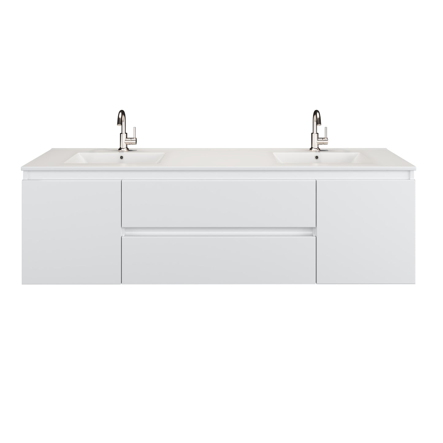 Salt 72" Double Sink Bathroom Vanity with integrated counter top