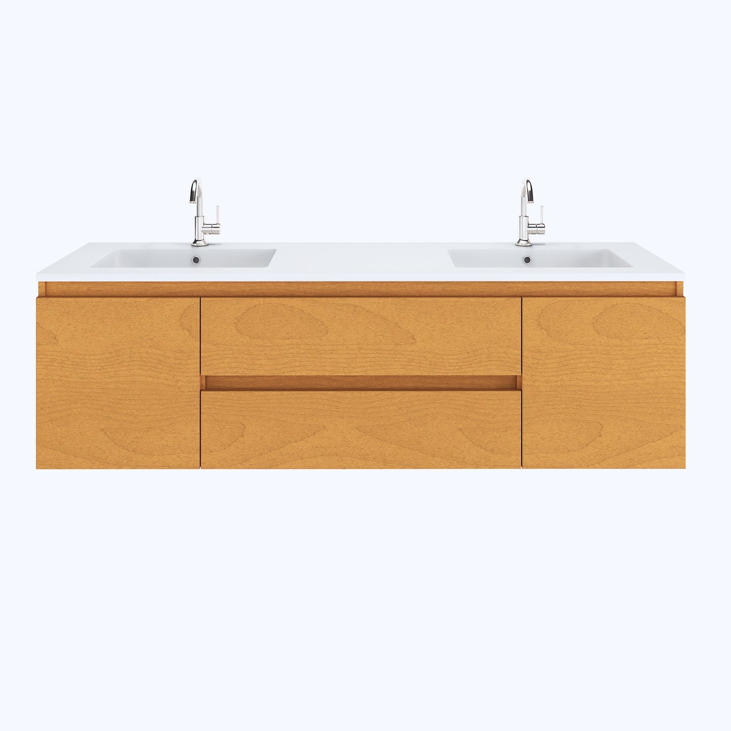 Salt 72" Double Sink Bathroom Vanity with integrated counter top