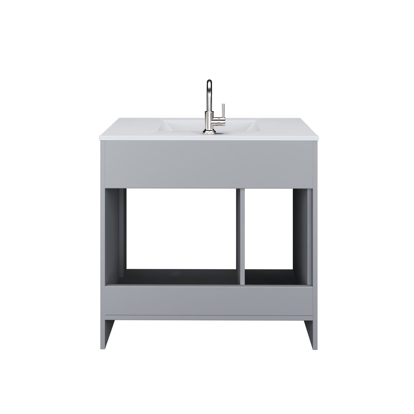 Snow 36" Bathroom Vanity with integrated counter top Left Side Drawers