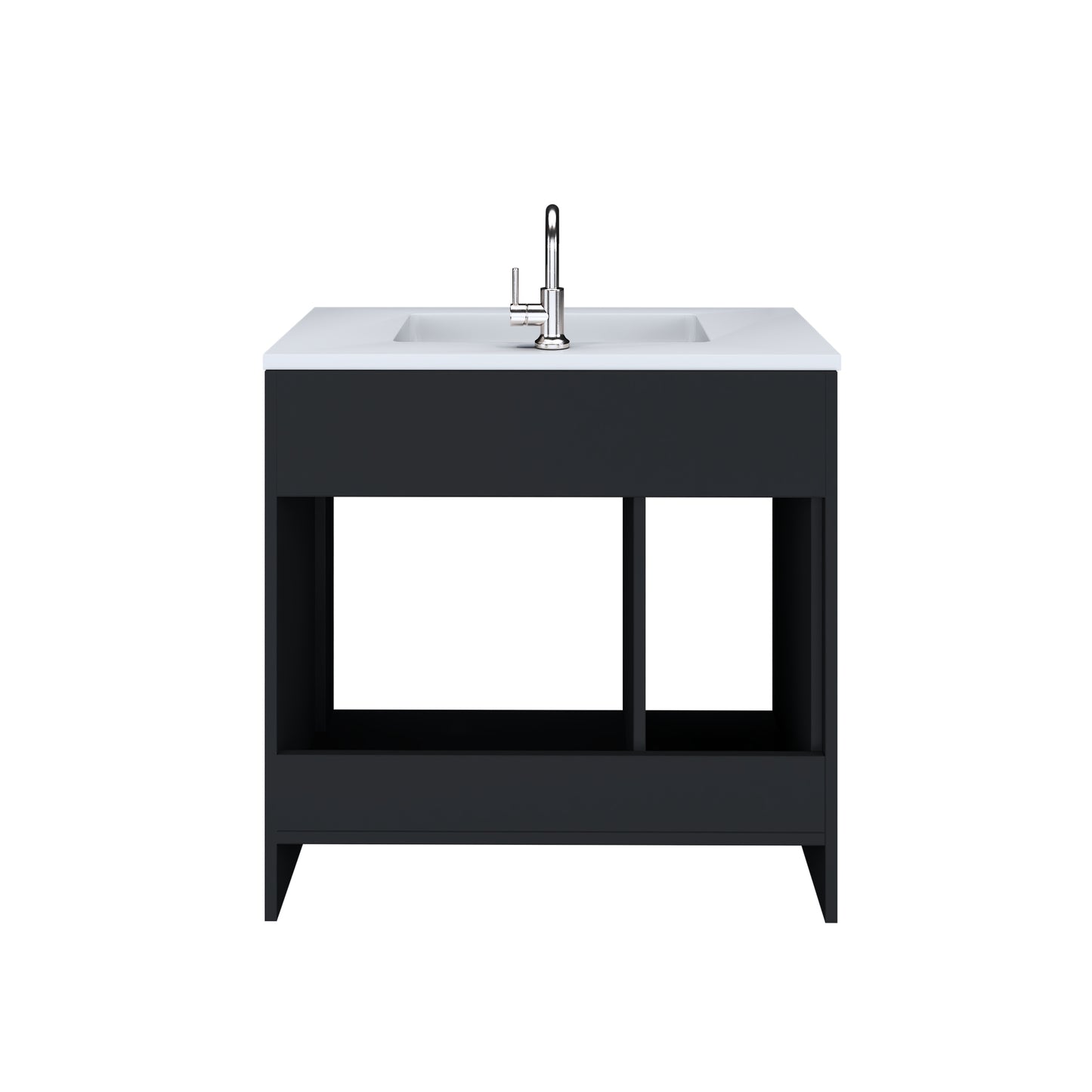 Snow 36" Bathroom Vanity with integrated counter top Left Side Drawers