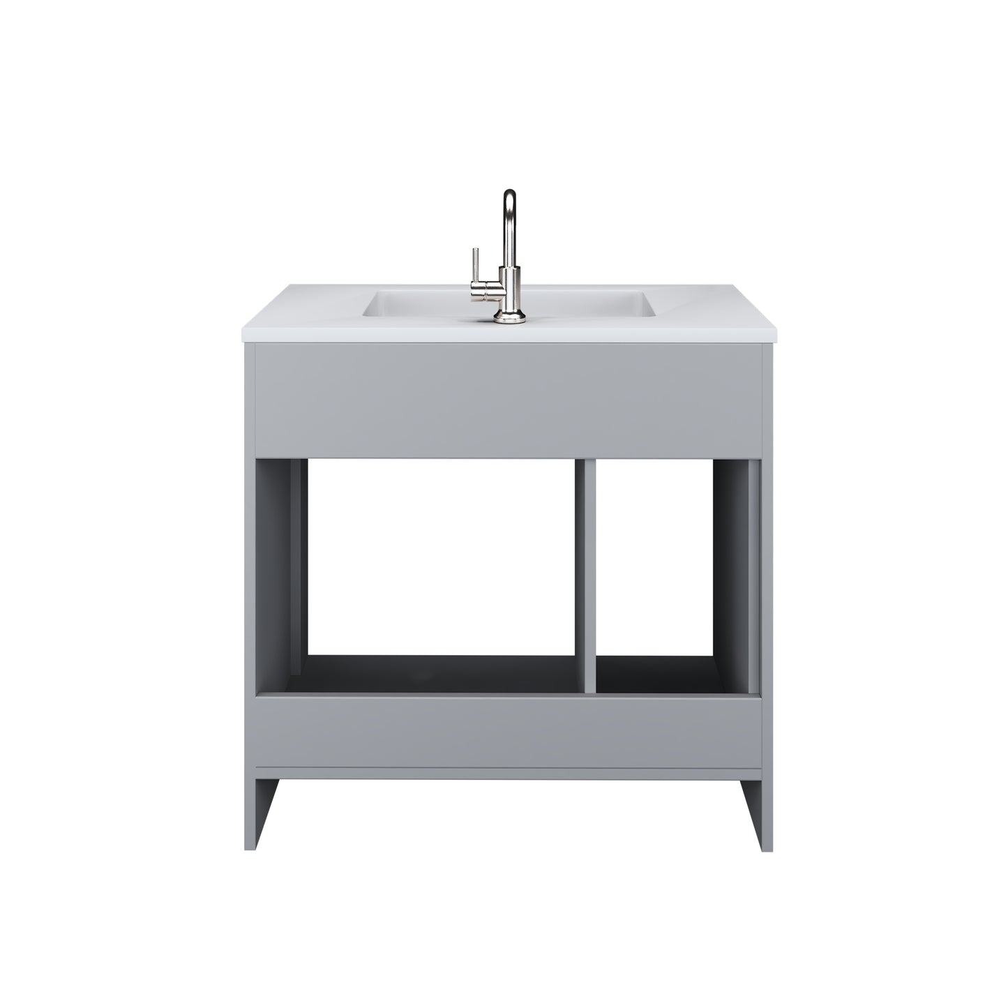 Snow 36" Bathroom Vanity with integrated counter top Left Side Drawers