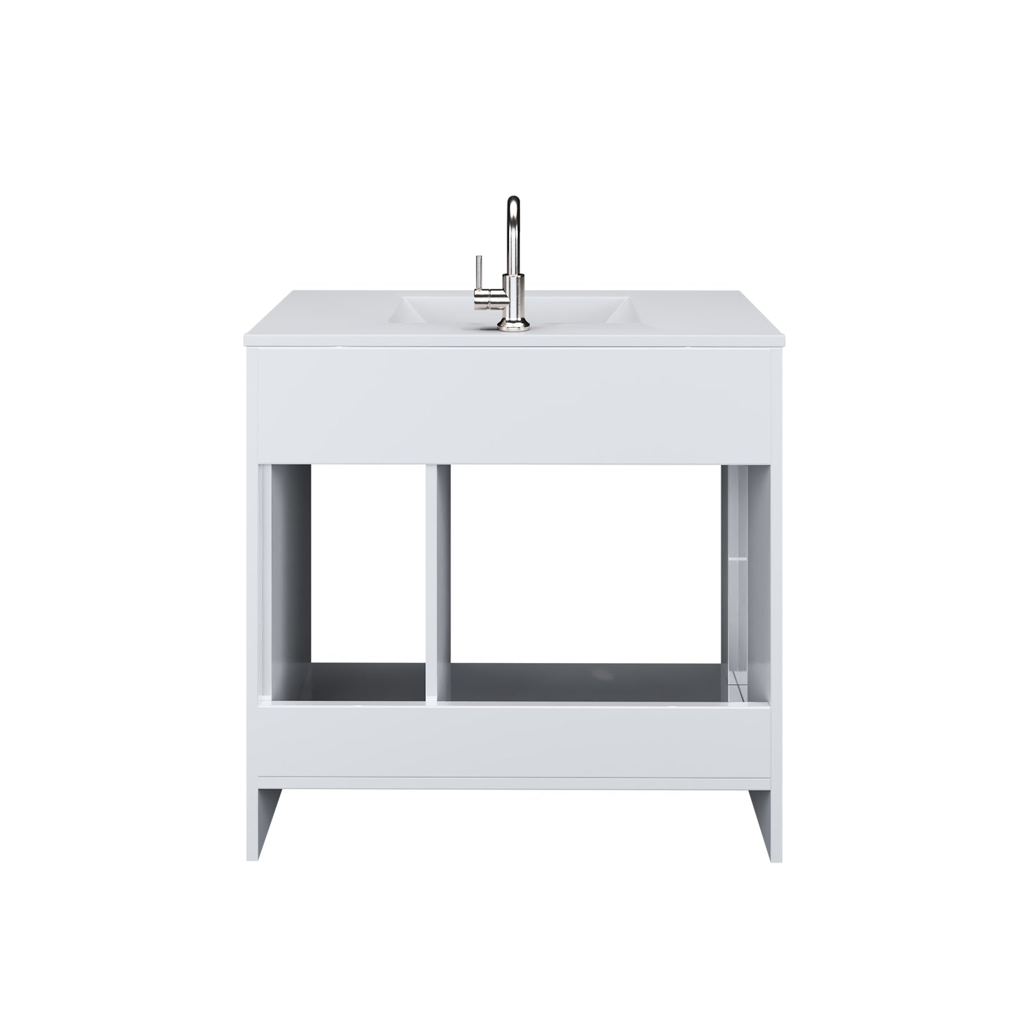 Snow 36" Bathroom Vanity with integrated counter top Right Side Drawers