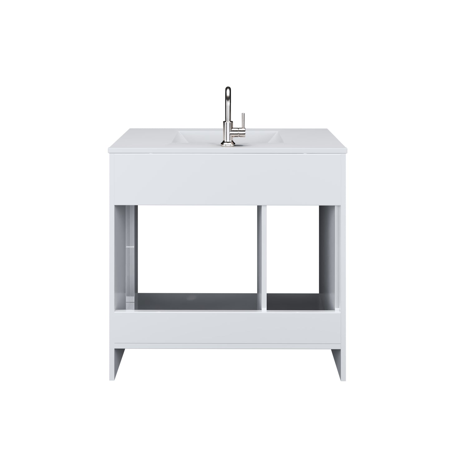 Snow 36" Bathroom Vanity with integrated counter top Left Side Drawers