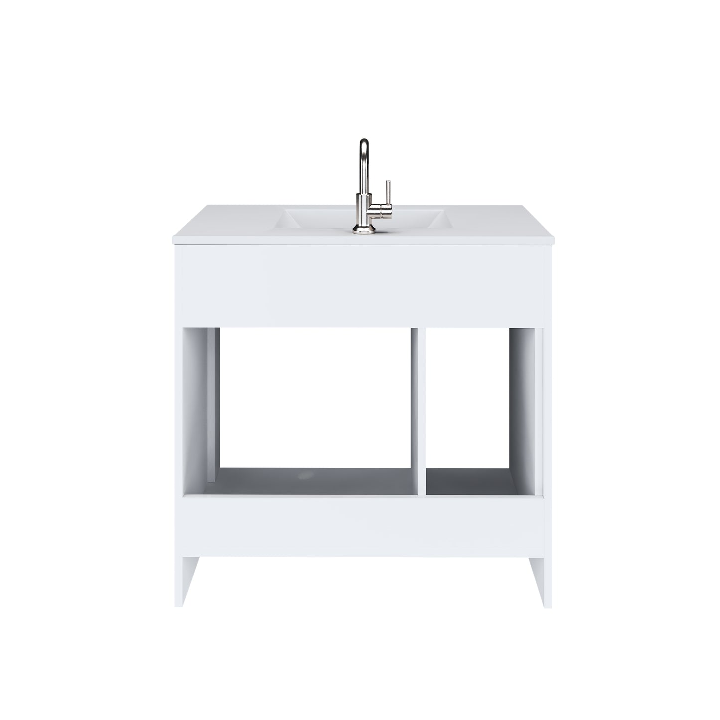 Snow 36" Bathroom Vanity with integrated counter top Left Side Drawers