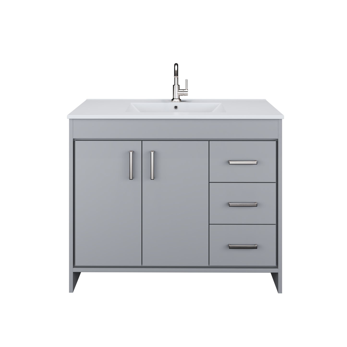 Snow 40" Bathroom Vanity with integrated counter top Right Side Drawers