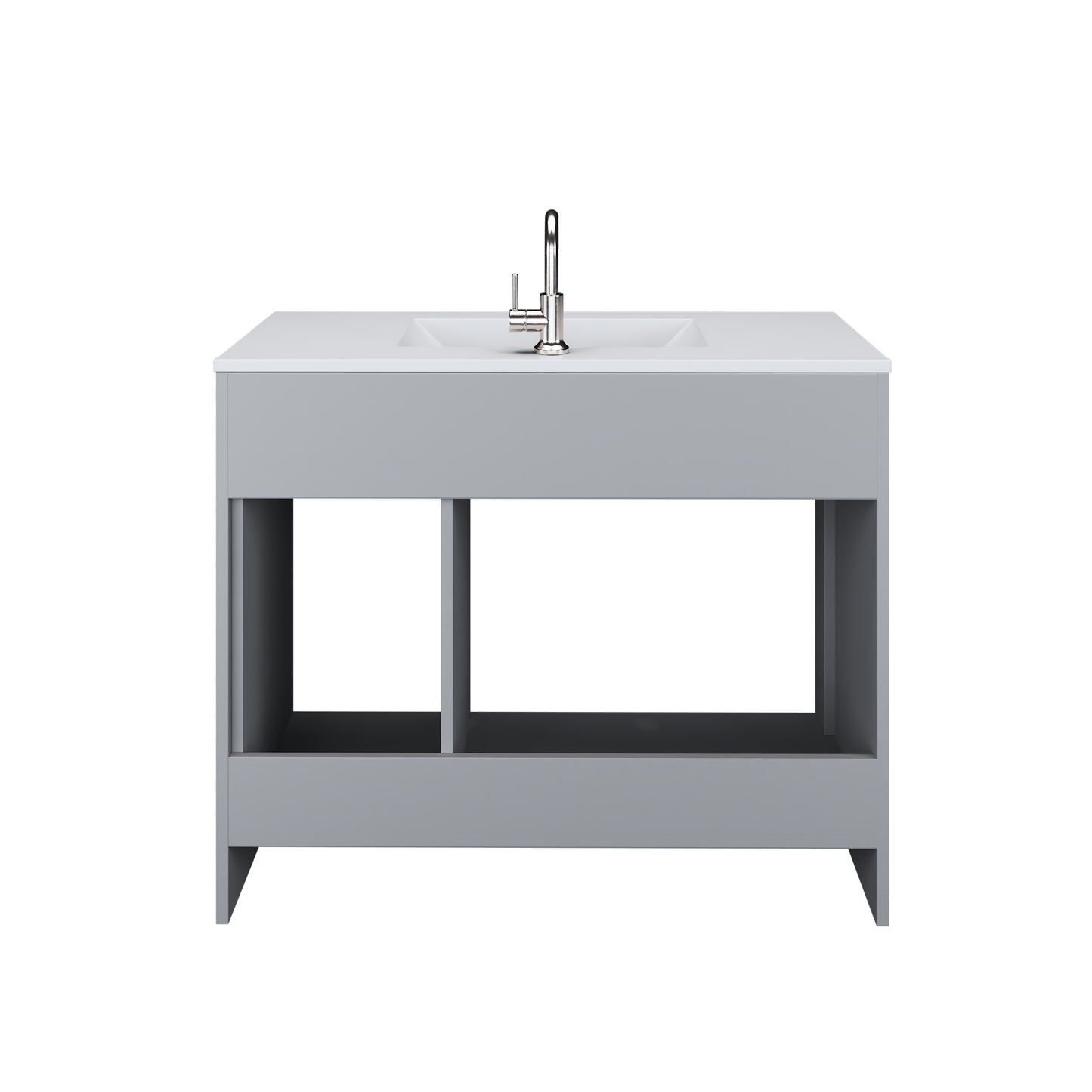 Snow 40" Bathroom Vanity with integrated counter top Right Side Drawers