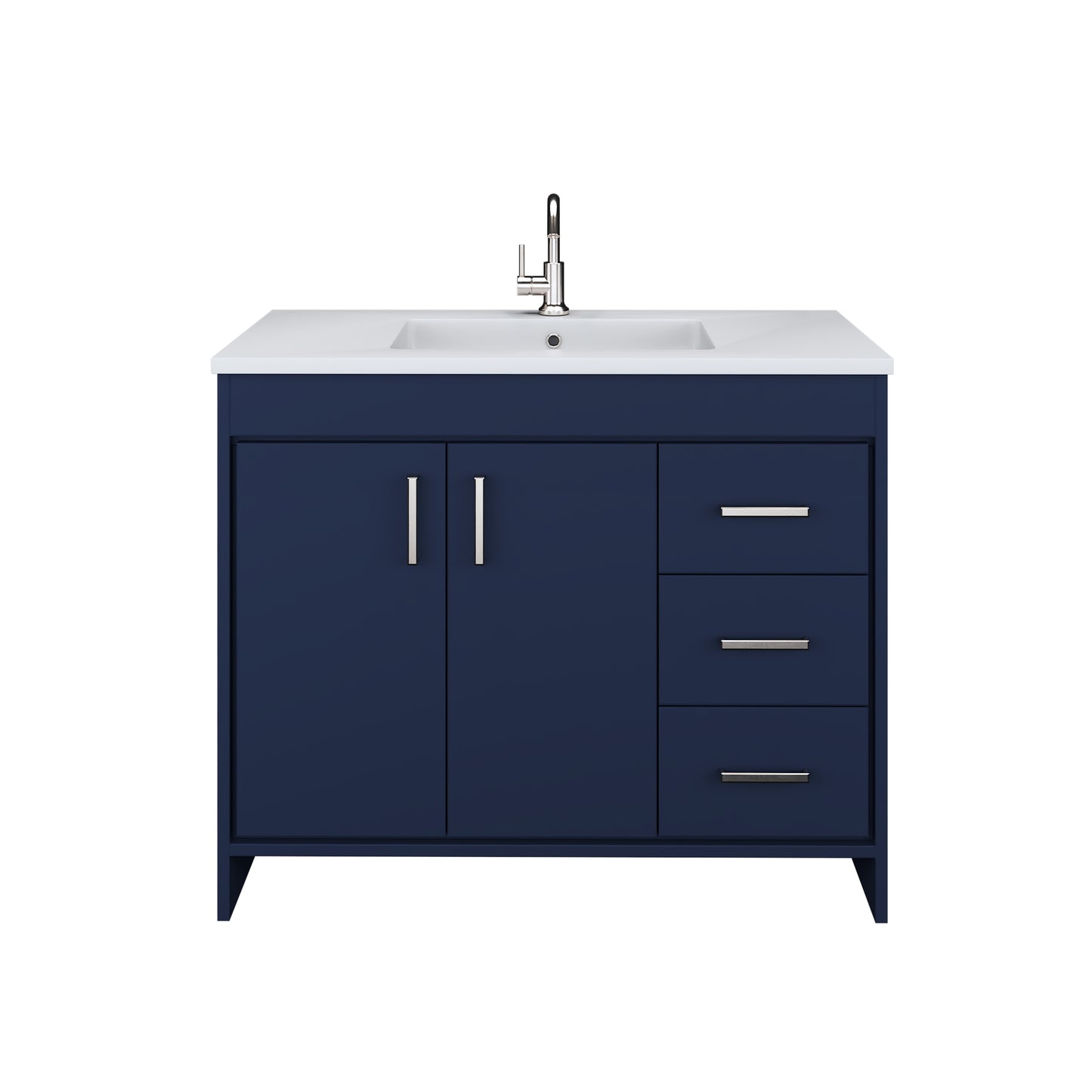 Snow 40" Bathroom Vanity with integrated counter top Right Side Drawers