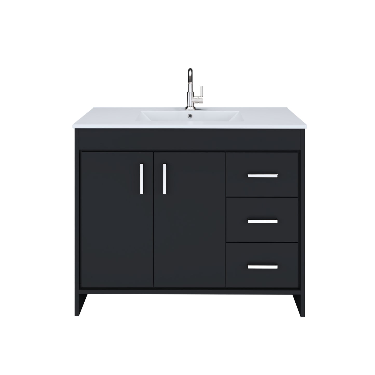 Snow 40" Bathroom Vanity with integrated counter top Right Side Drawers