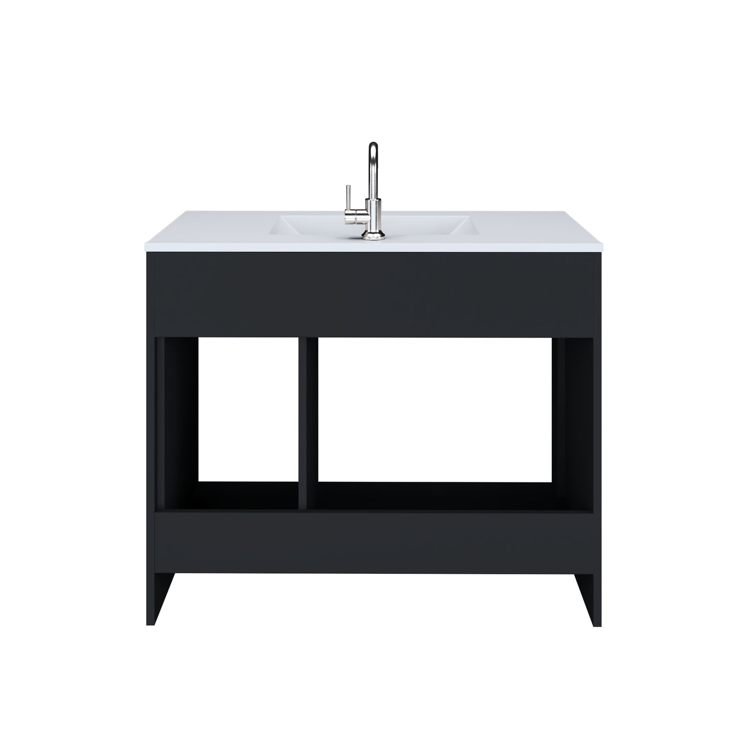 Snow 40" Bathroom Vanity with integrated counter top Right Side Drawers