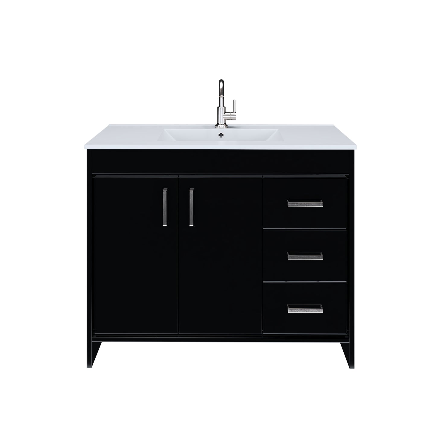 Snow 40" Bathroom Vanity with integrated counter top Right Side Drawers