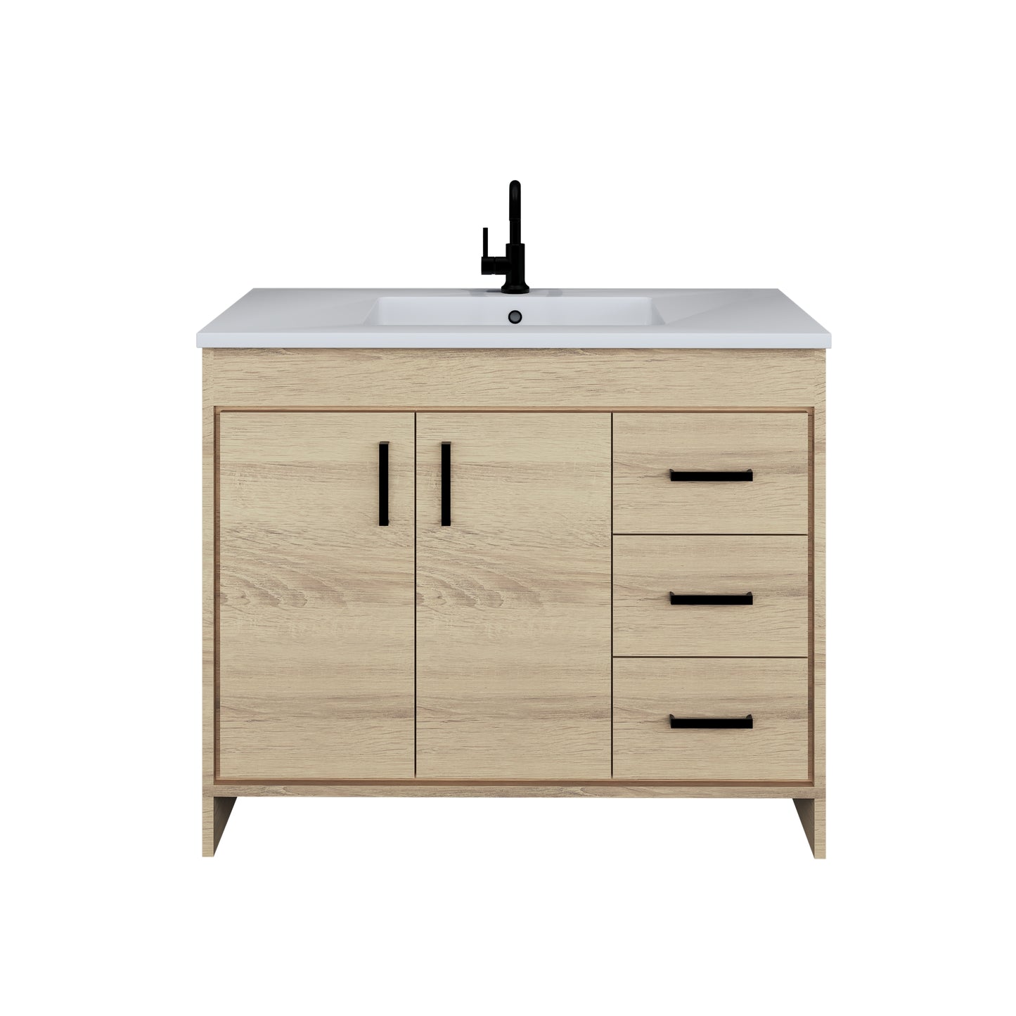 Snow 40" Bathroom Vanity with integrated counter top Right Side Drawers