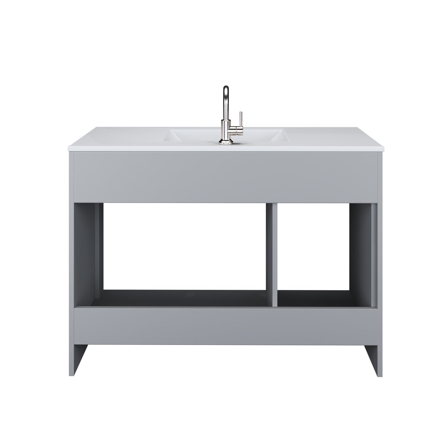 Snow 48" Bathroom Vanity with integrated counter top Left Side Drawers