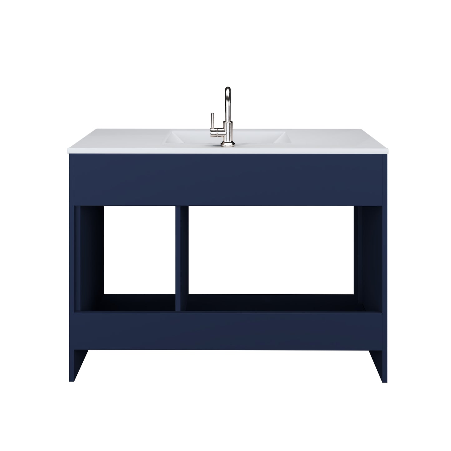 Snow 48" Bathroom Vanity with integrated counter top Right Side Drawers