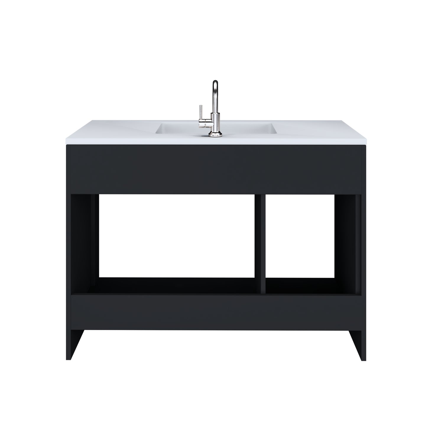 Snow 48" Bathroom Vanity with integrated counter top Left Side Drawers