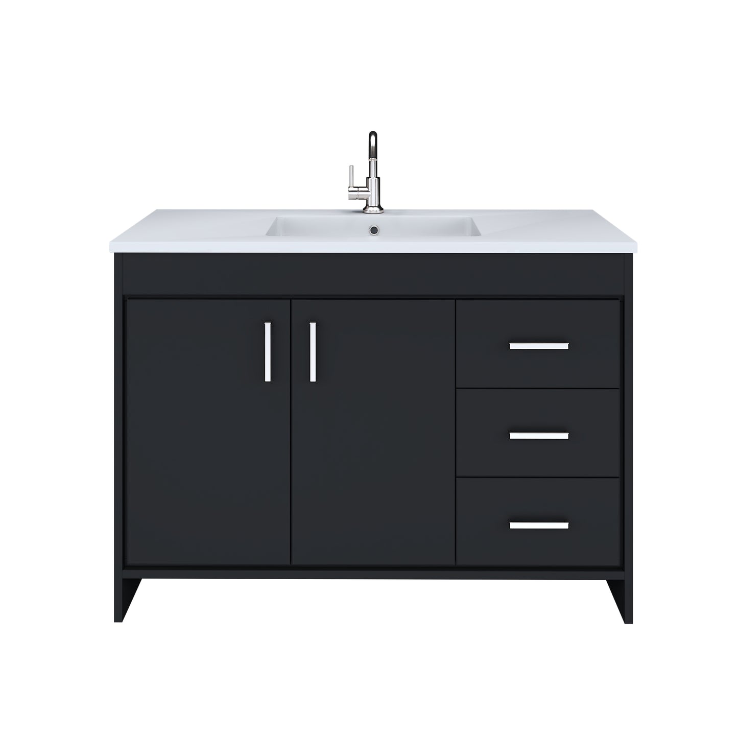 Snow 40" Bathroom Vanity with integrated counter top Right Side Drawers