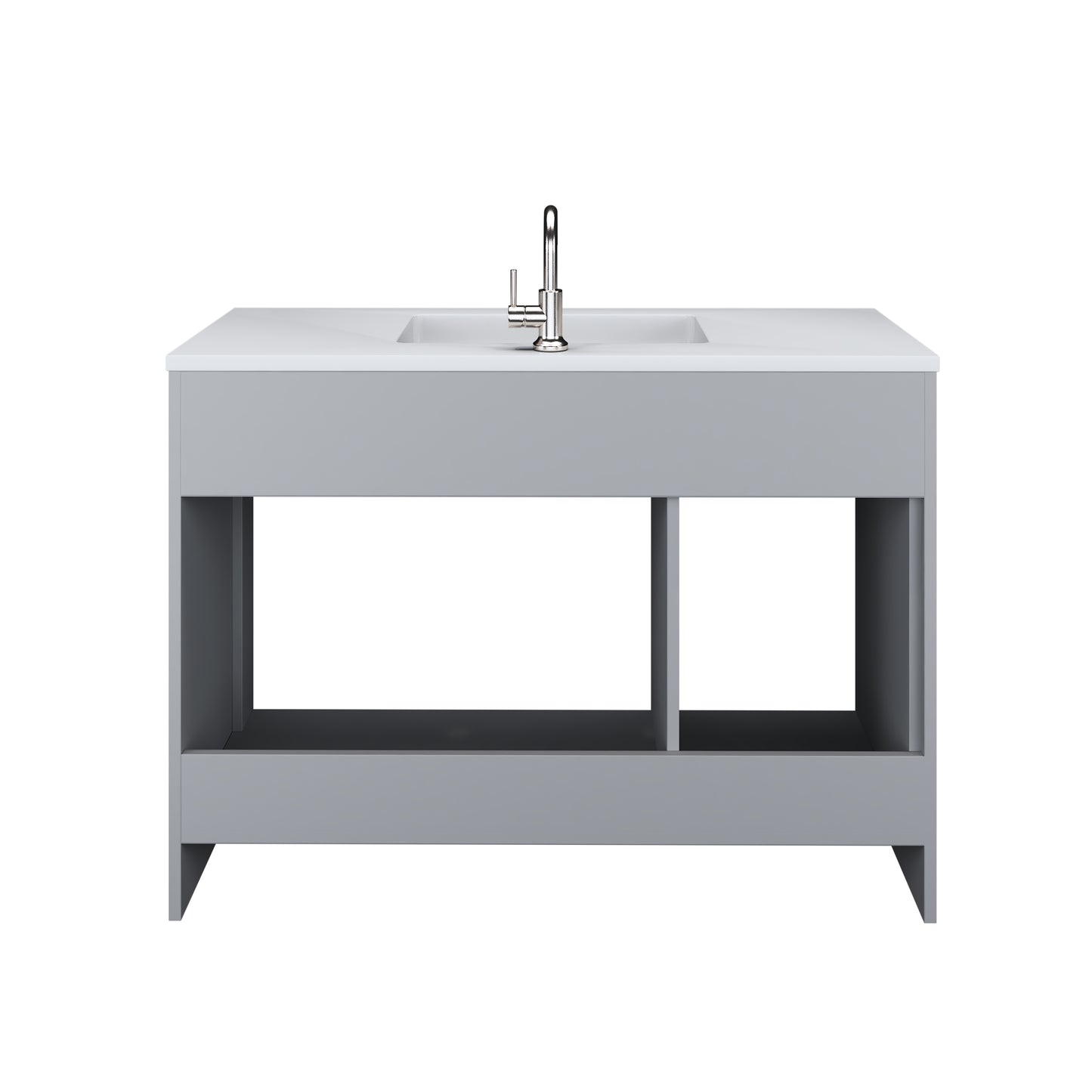 Snow 48" Bathroom Vanity with integrated counter top Left Side Drawers