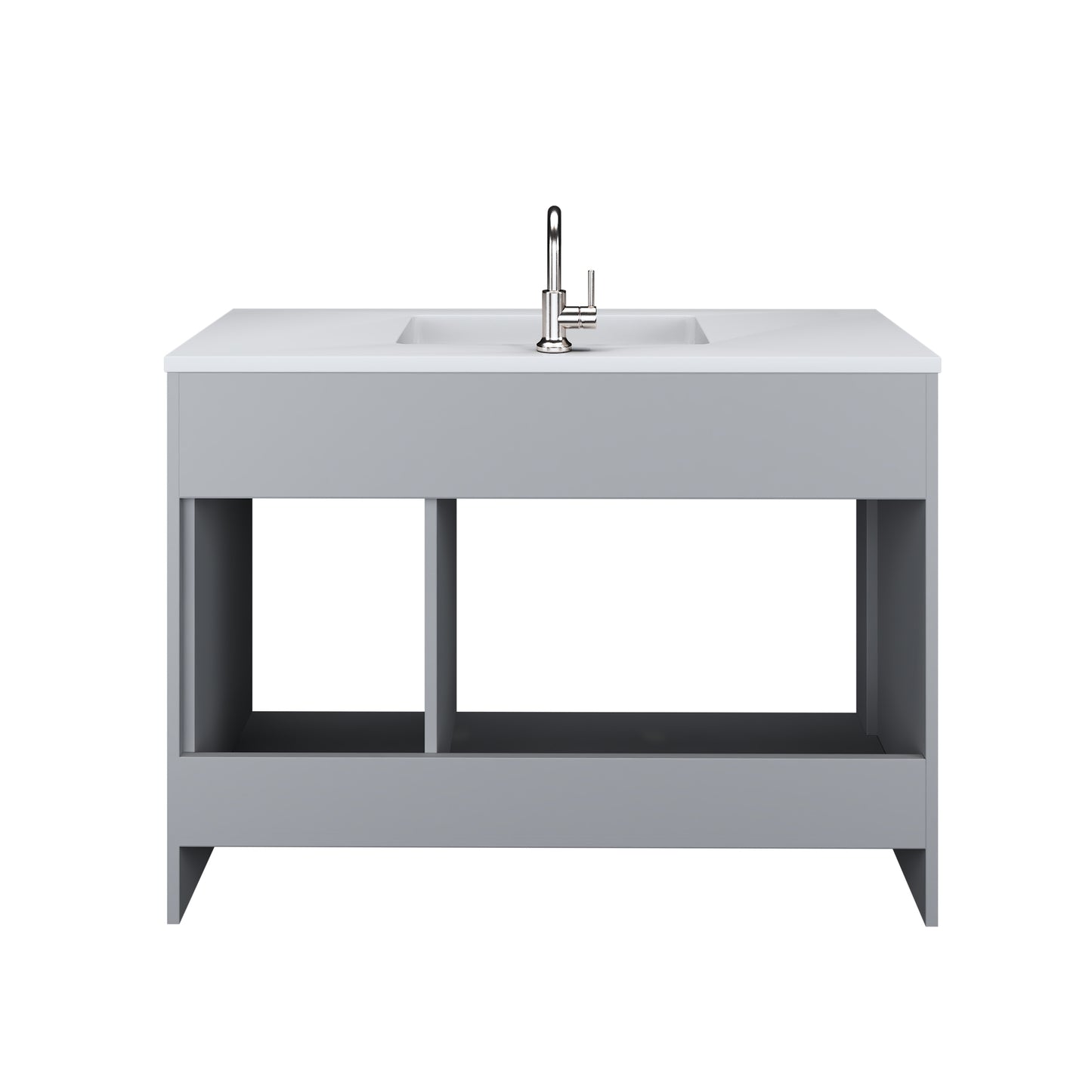 Snow 48" Bathroom Vanity with integrated counter top Right Side Drawers