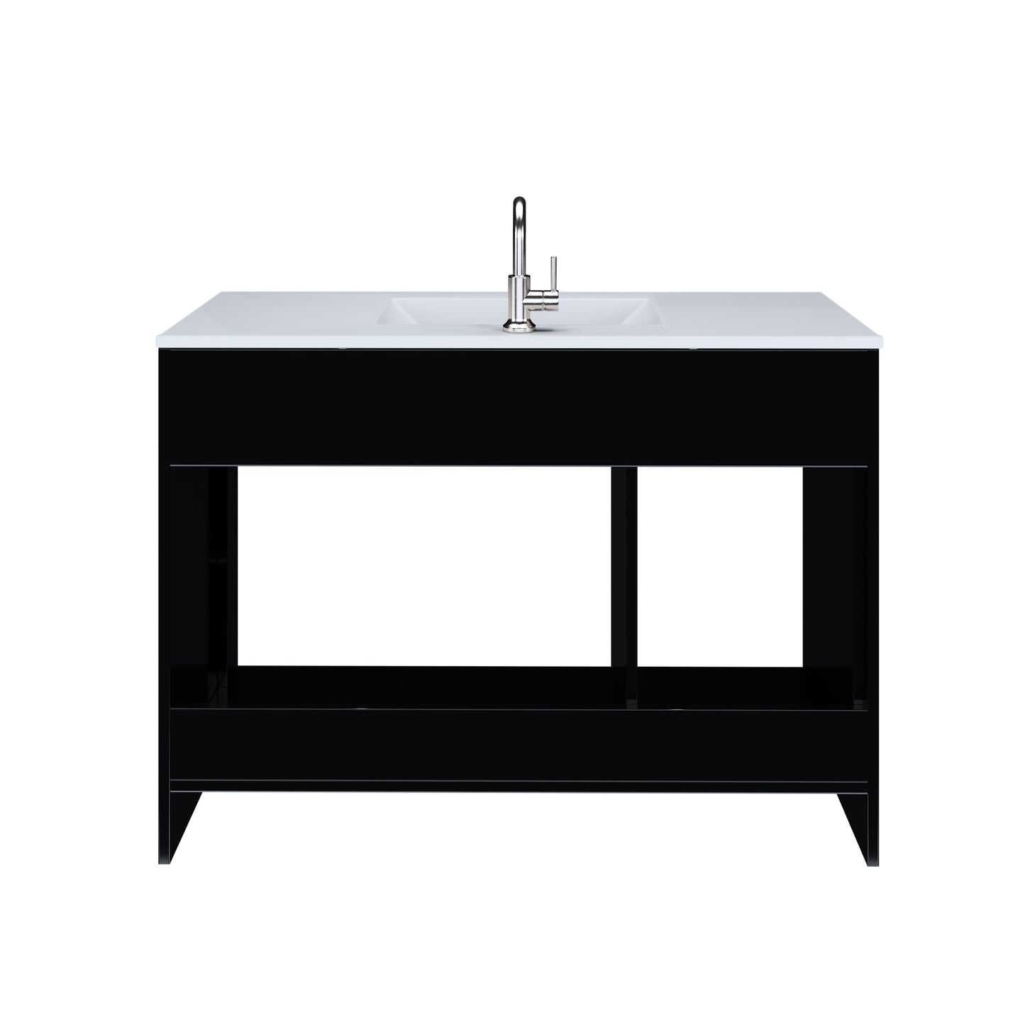 Snow 48" Bathroom Vanity with integrated counter top Left Side Drawers