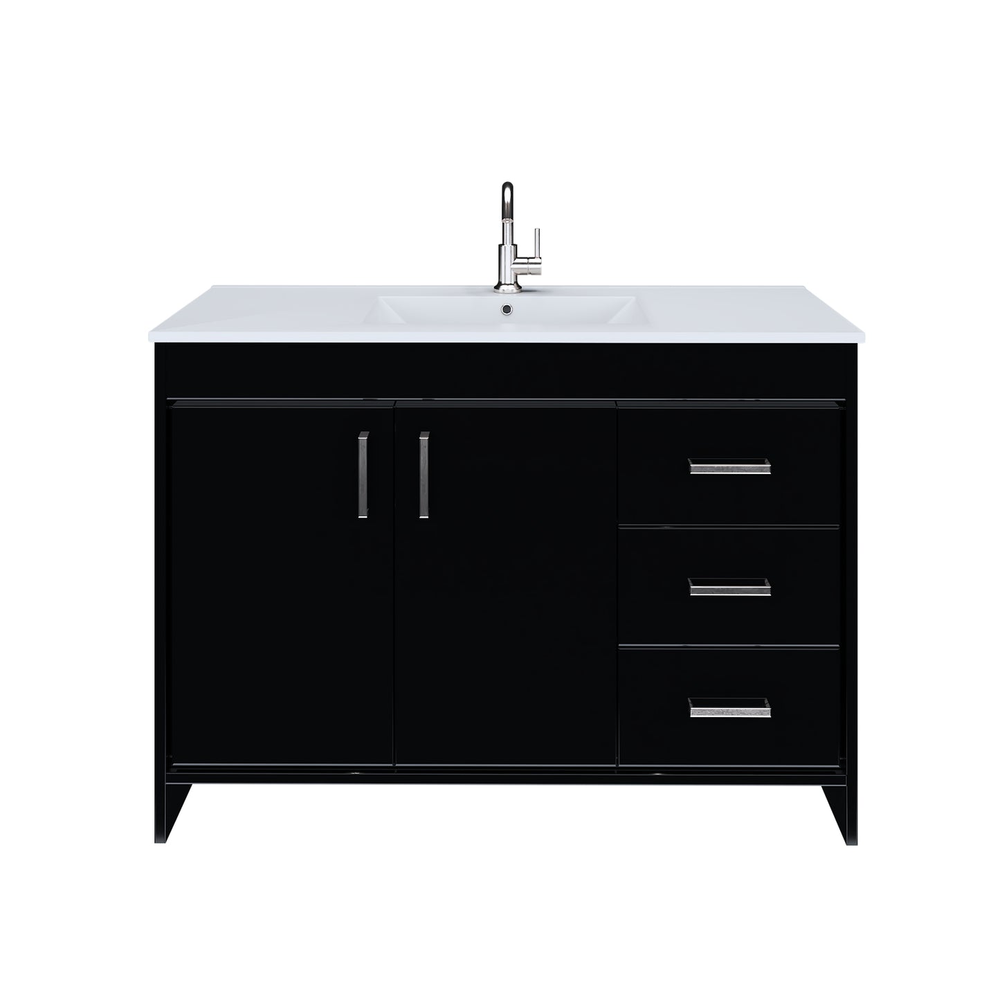 Snow 48" Bathroom Vanity with integrated counter top Right Side Drawers