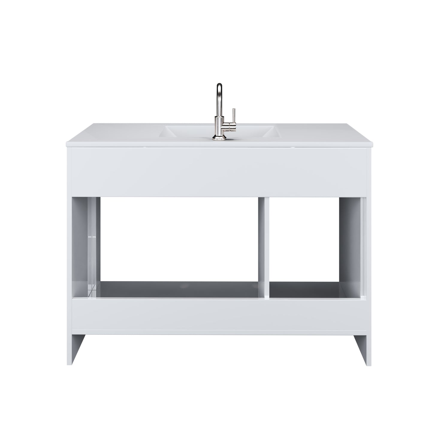 Snow 48" Bathroom Vanity with integrated counter top Left Side Drawers