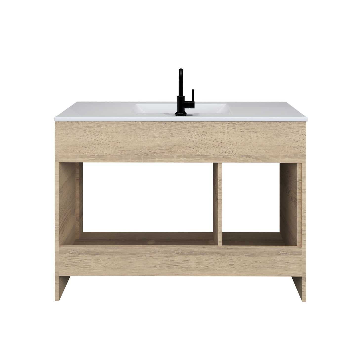 Snow 48" Bathroom Vanity with integrated counter top Left Side Drawers