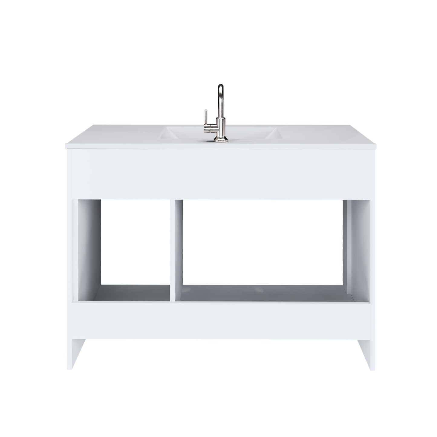 Snow 48" Bathroom Vanity with integrated counter top Left Side Drawers