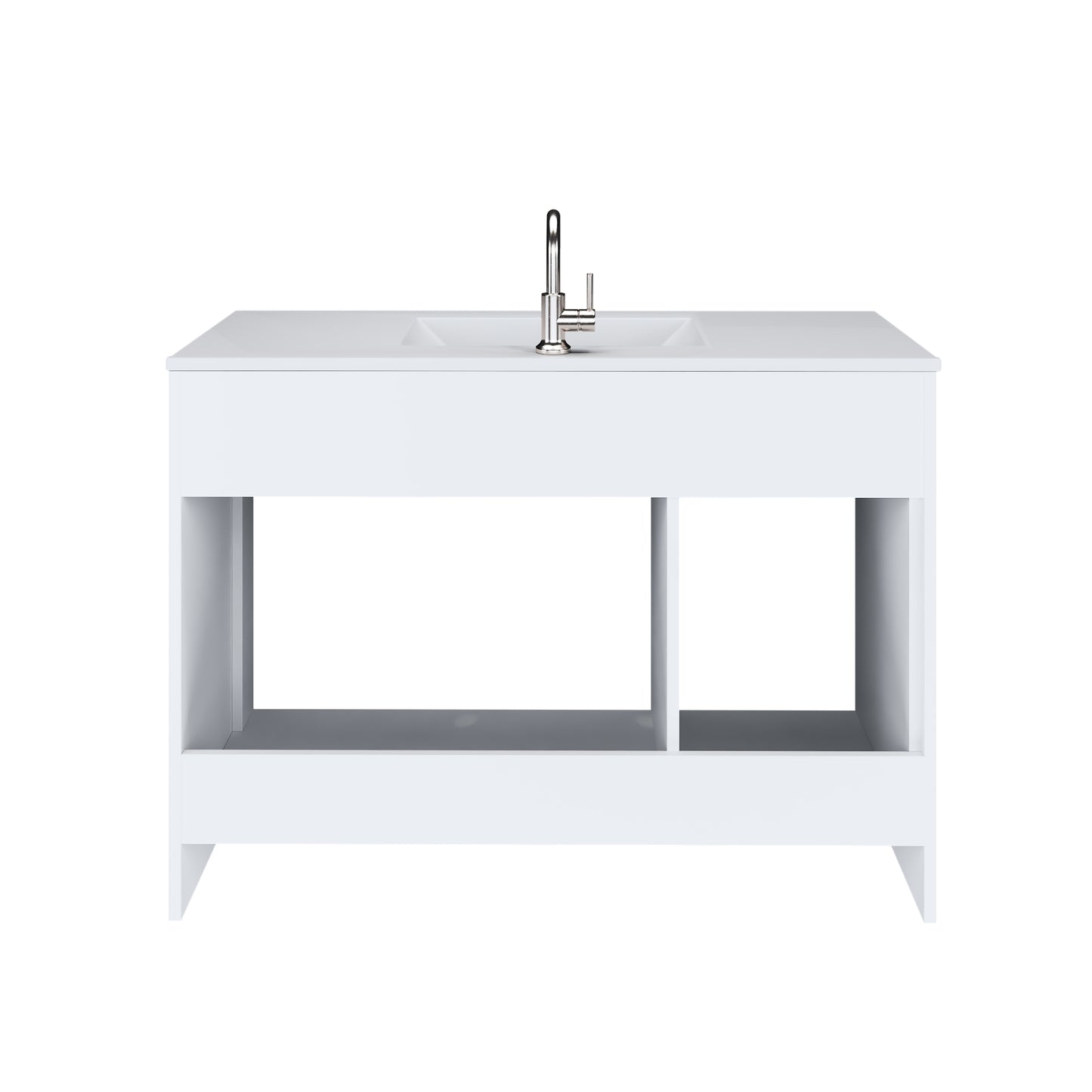 Snow 48" Bathroom Vanity with integrated counter top Left Side Drawers