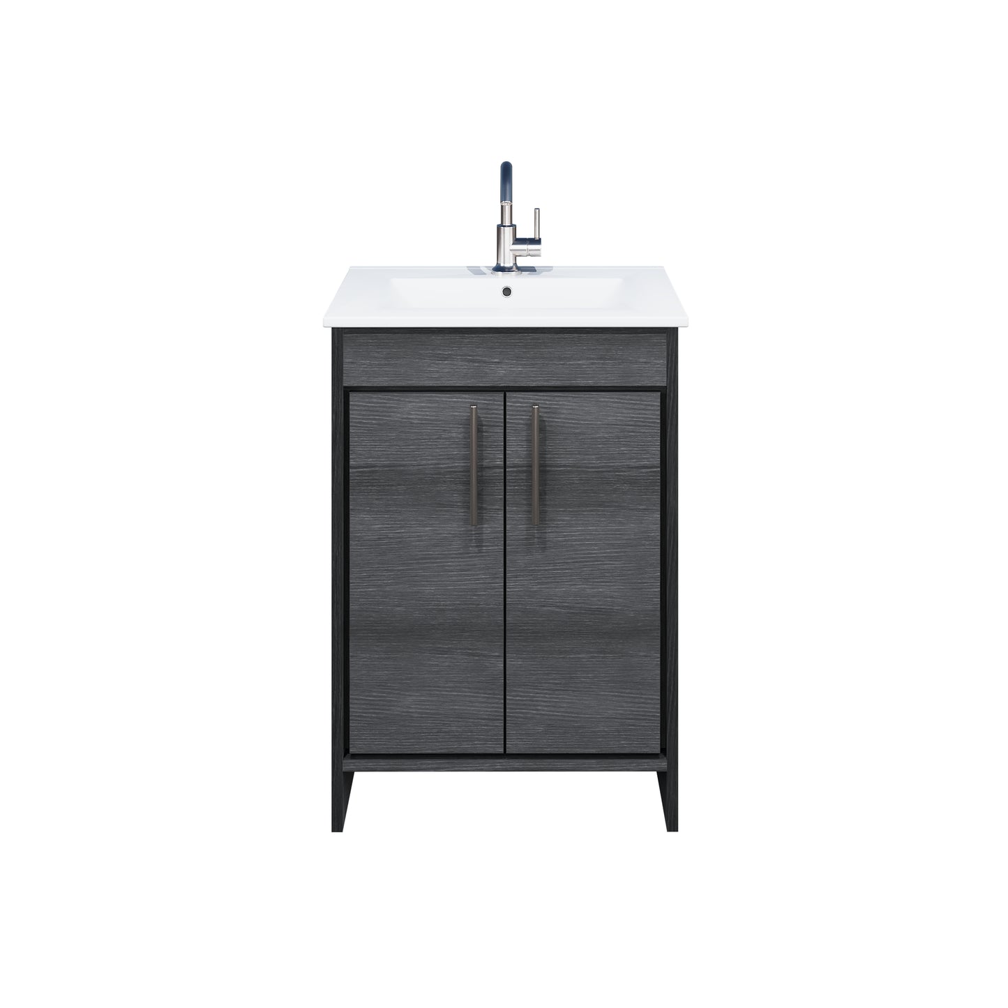 Villa 24" Bathroom Vanity with Ceramic integrated counter top