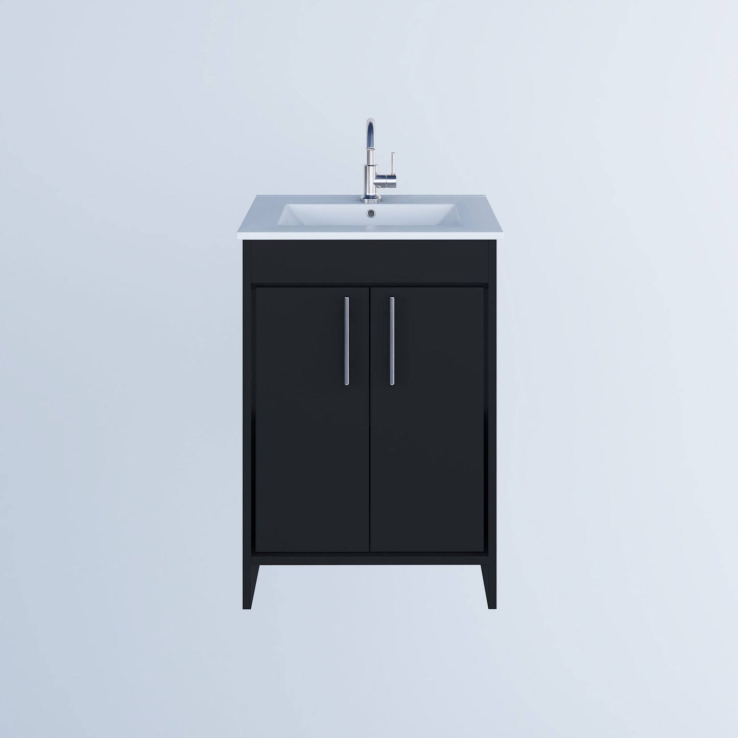 Villa 24" Bathroom Vanity with Ceramic integrated counter top