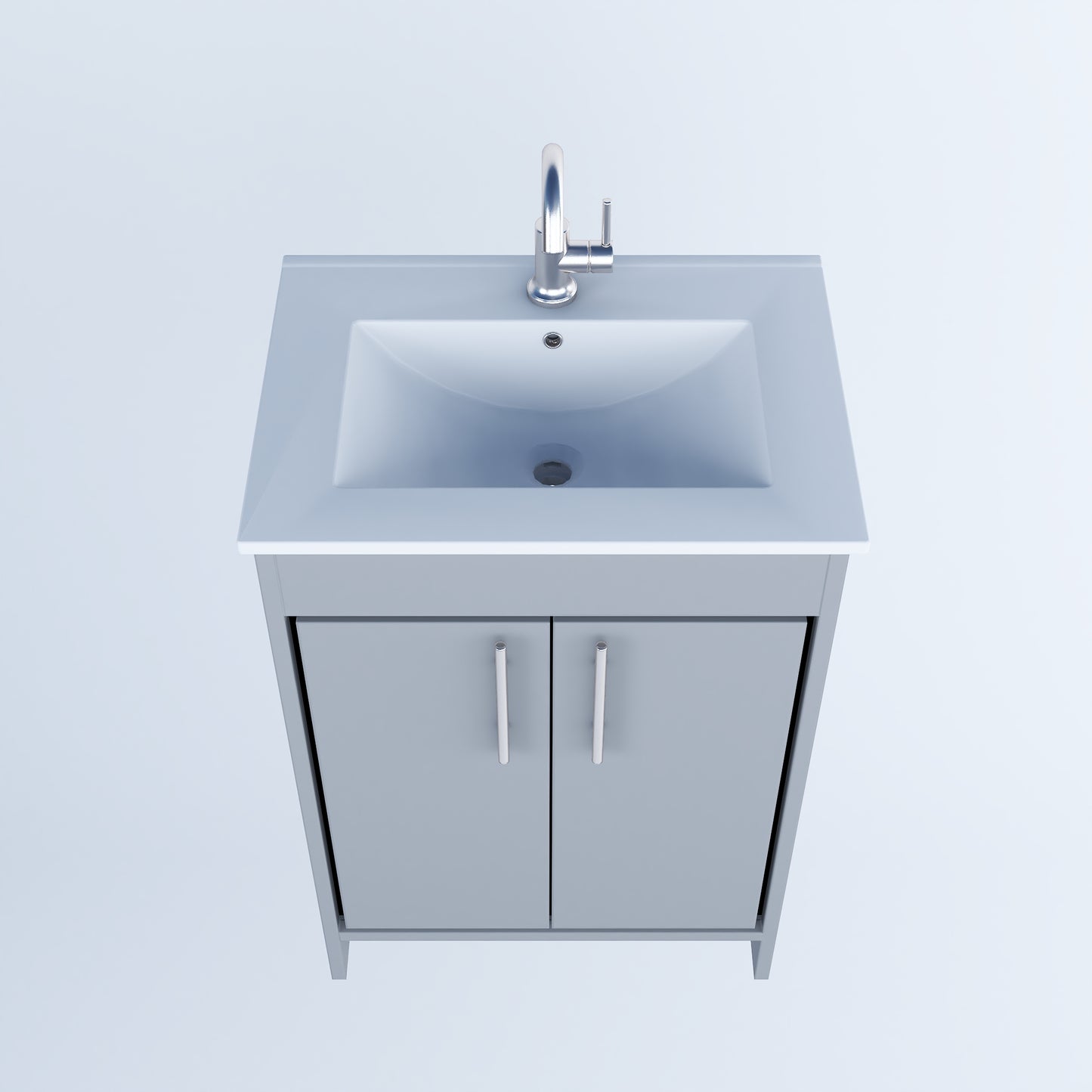 Villa 24" Bathroom Vanity with Ceramic integrated counter top