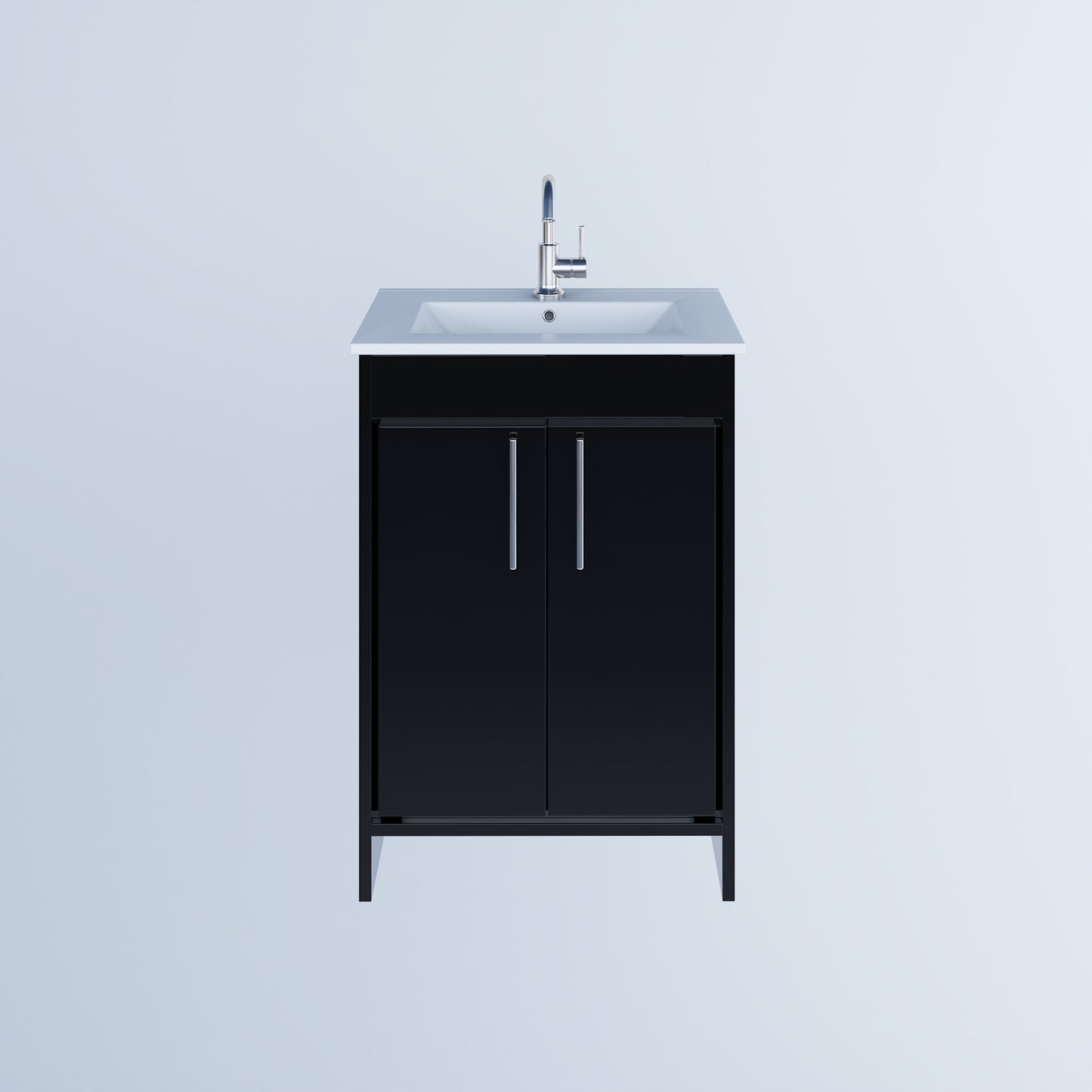 Villa 24" Bathroom Vanity with Ceramic integrated counter top