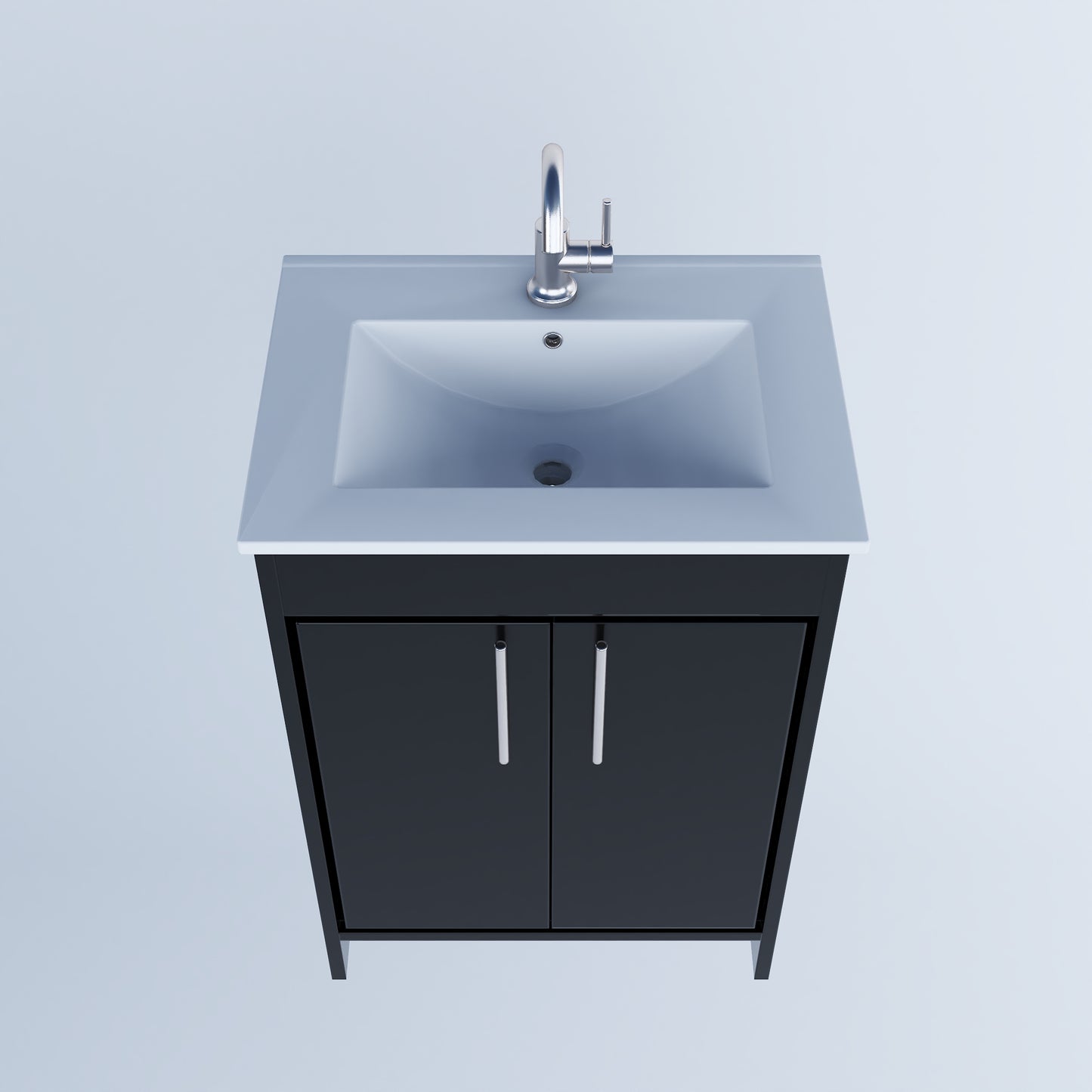 Villa 24" Bathroom Vanity with Ceramic integrated counter top