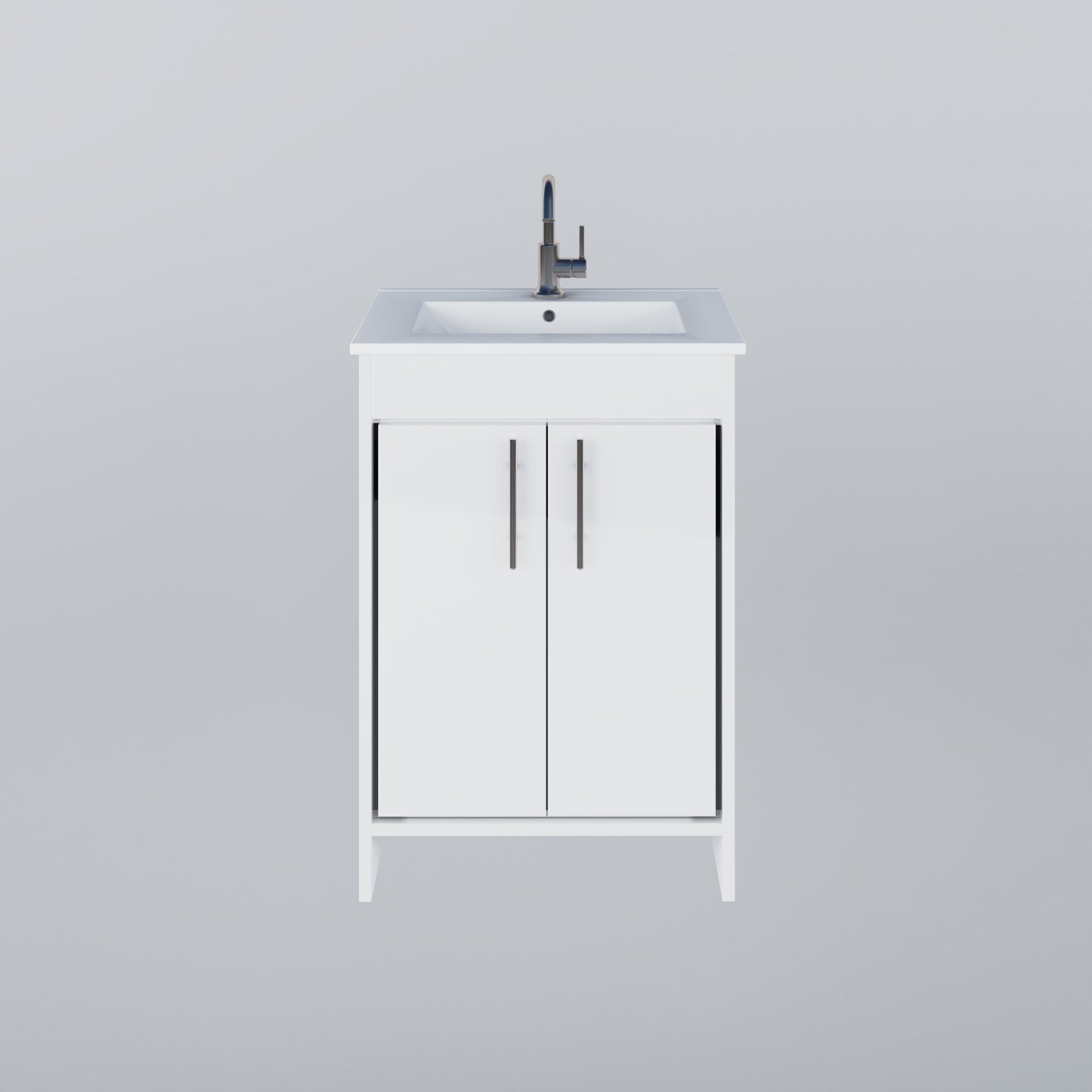 Villa 24" Bathroom Vanity with Ceramic integrated counter top