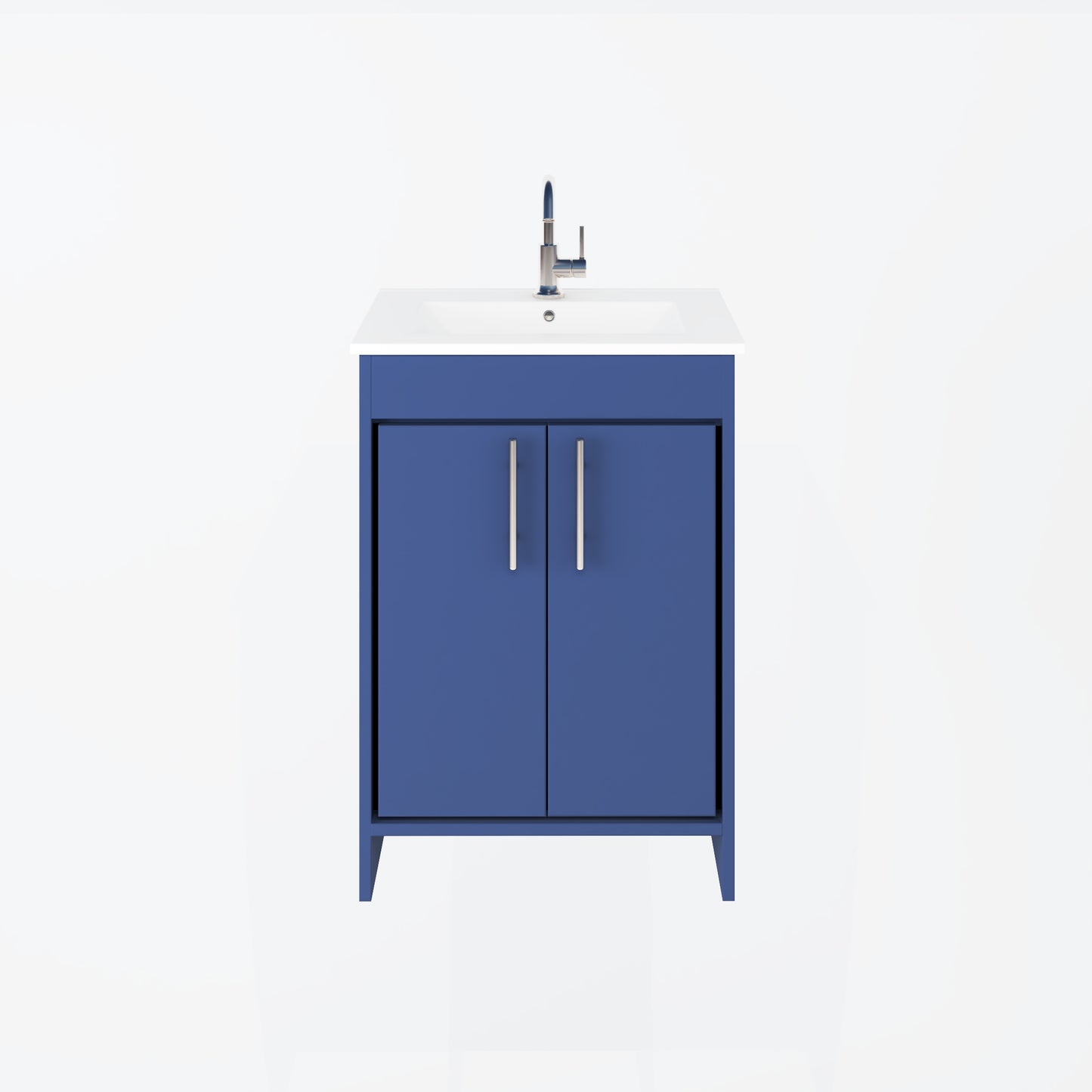 Villa 24" Bathroom Vanity with Ceramic integrated counter top