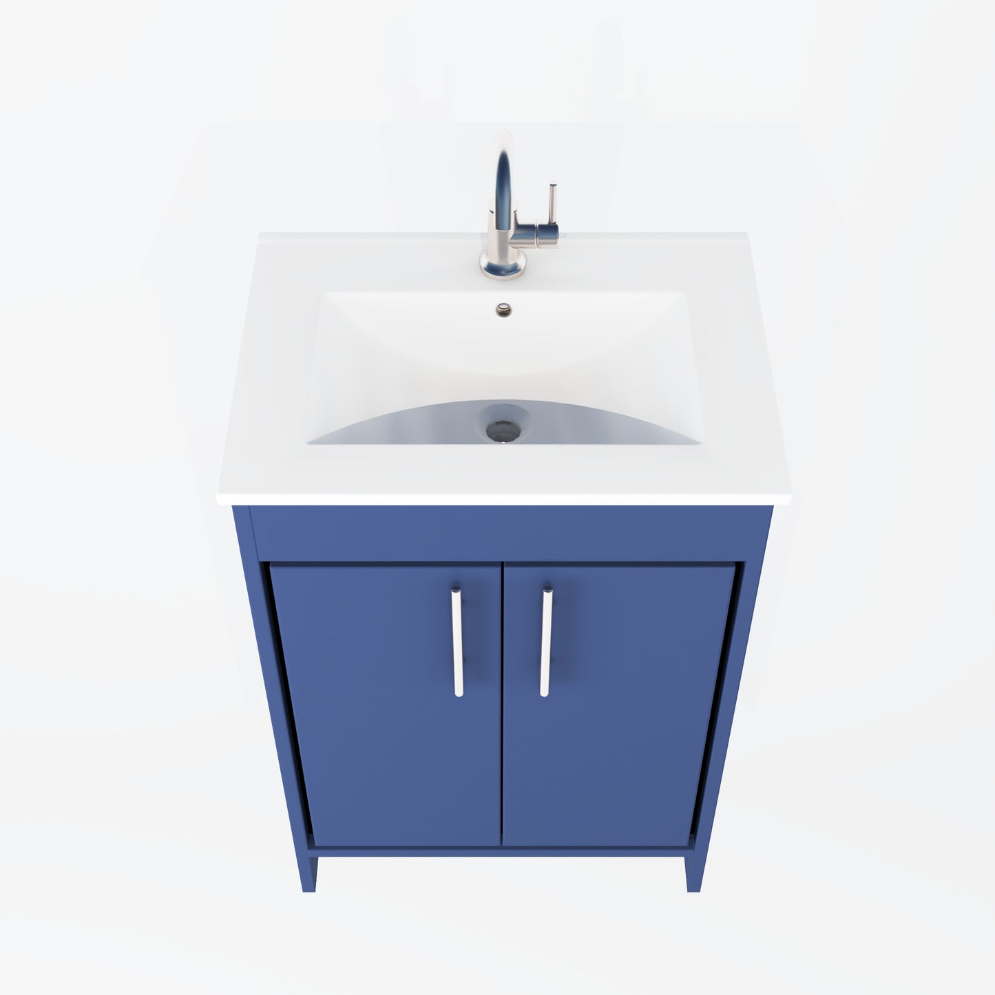 Villa 24" Bathroom Vanity with Ceramic integrated counter top