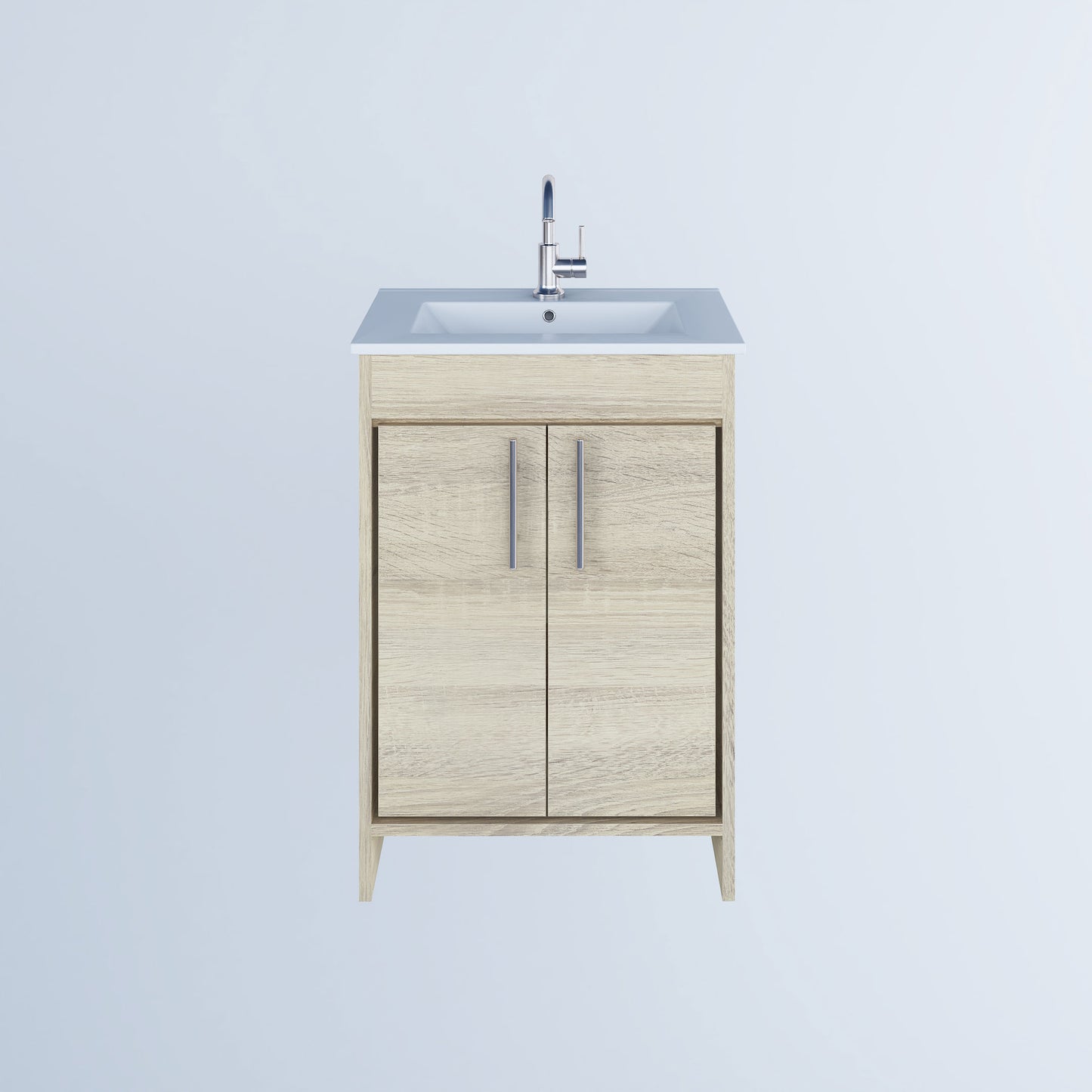 Villa 24" Bathroom Vanity with Ceramic integrated counter top