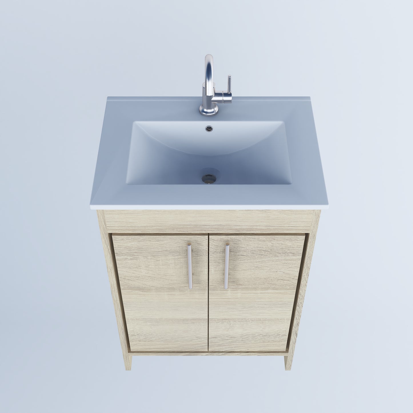 Villa 24" Bathroom Vanity with Ceramic integrated counter top