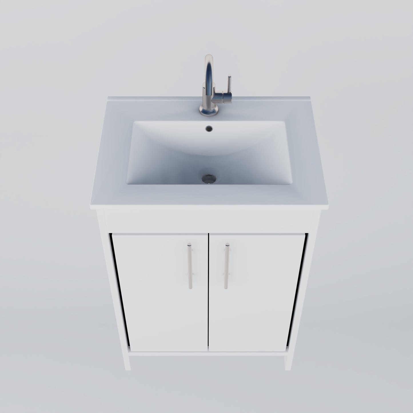 Villa 24" Bathroom Vanity with Ceramic integrated counter top