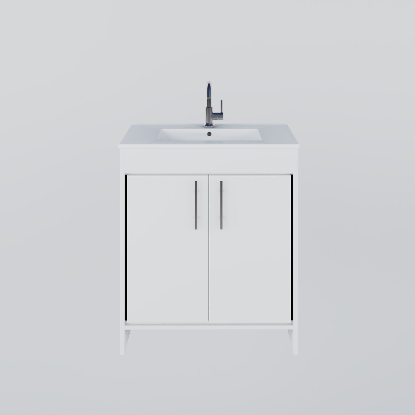 Villa 30" Bathroom Vanity with Ceramic integrated counter top