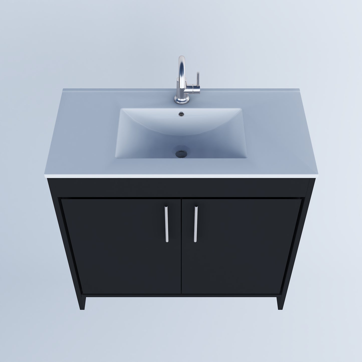 Villa 36" Bathroom Vanity with Ceramic integrated counter top