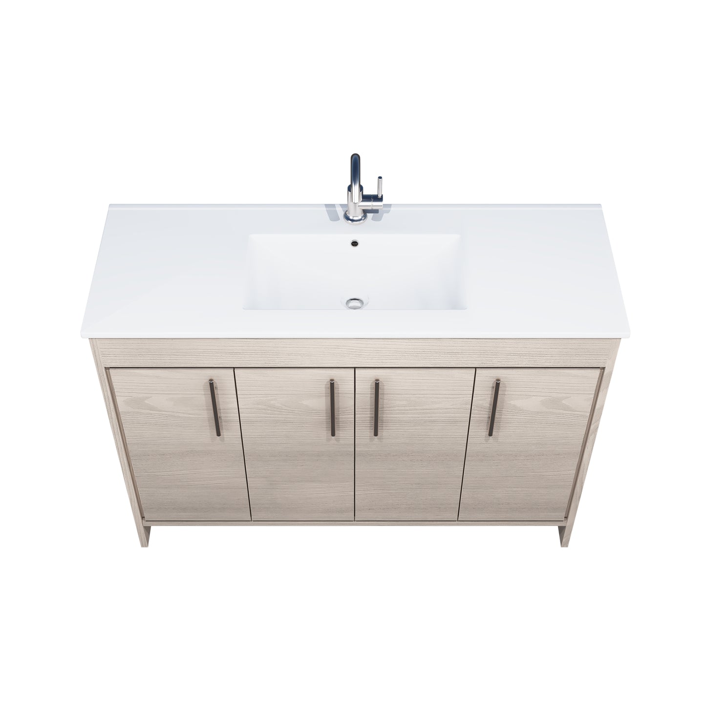 Villa 48" Bathroom Vanity with Ceramic integrated counter top